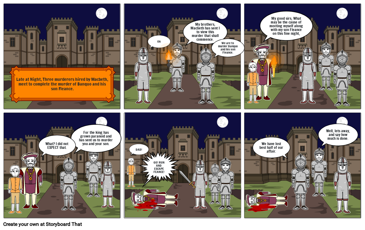 Macbeth Comic Strip Storyboard by saget