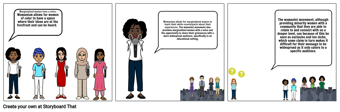 Womanism Storyboard Storyboard by saharahorton3535