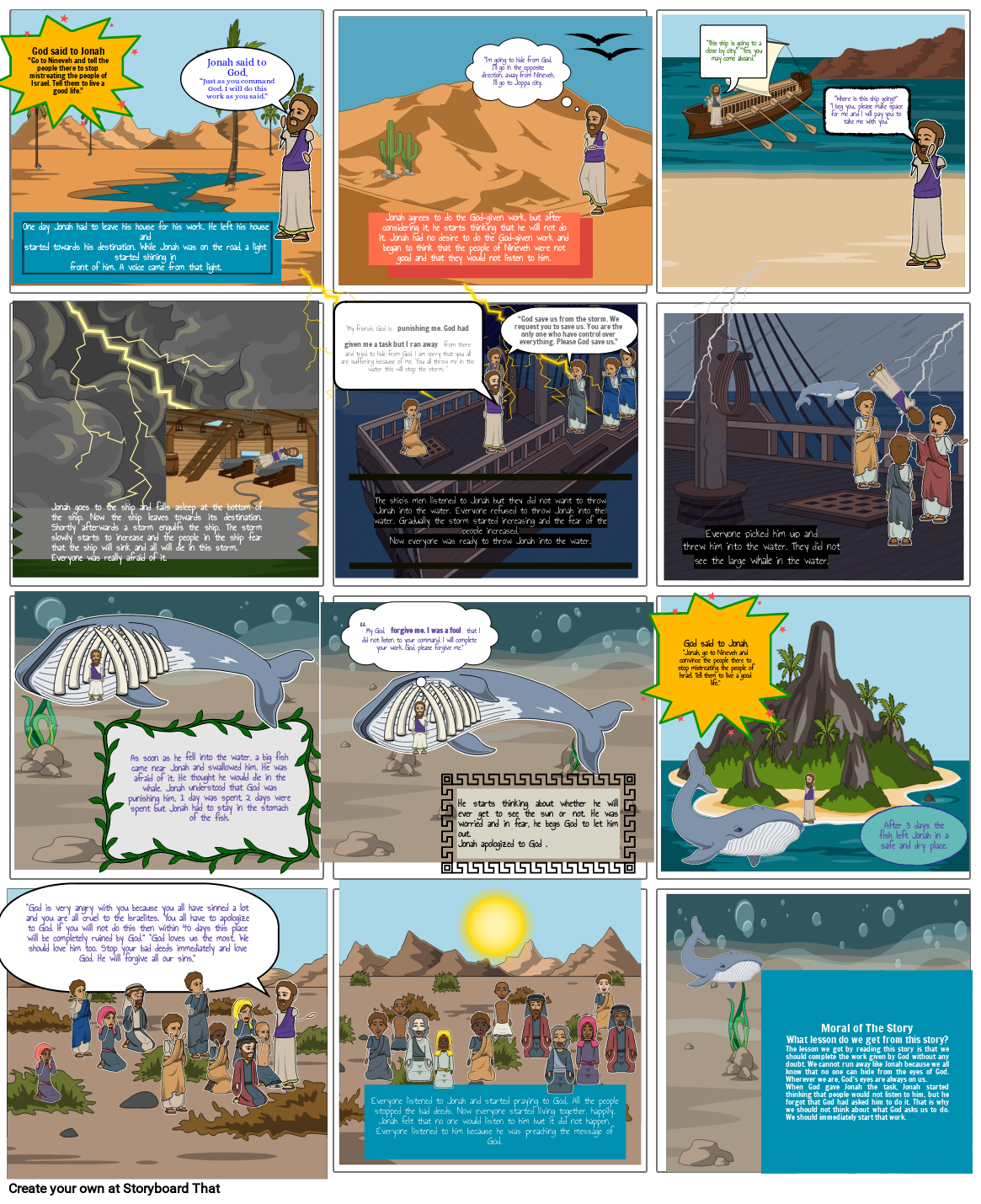 Jonah Storyboard By Sallyann822