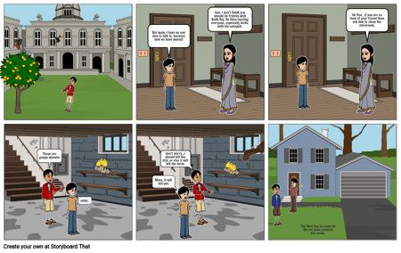 The boy with a catapult