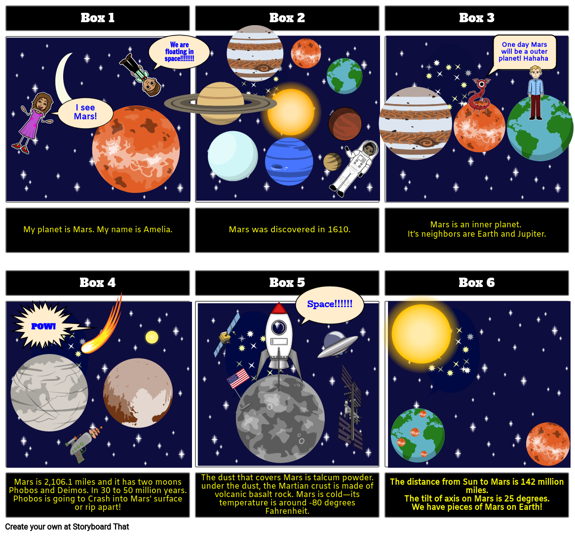 Amelia's Planet project Storyboard by samelia