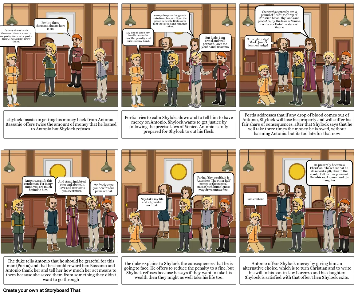 Merchant Of Venice Act 4 Scene 1 Storyboard By Samiyanayab6059 merchant-of-venice-act-4-scene-1-storyboard-by-samiyanayab6059