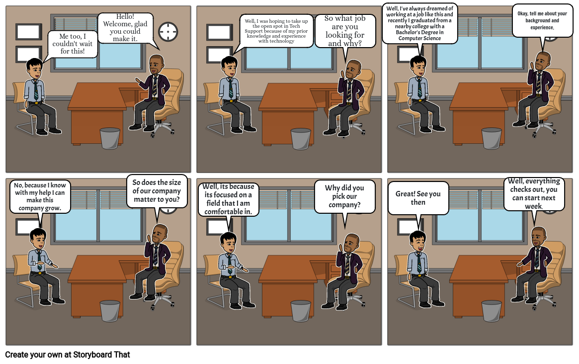 Interview Comic Strip