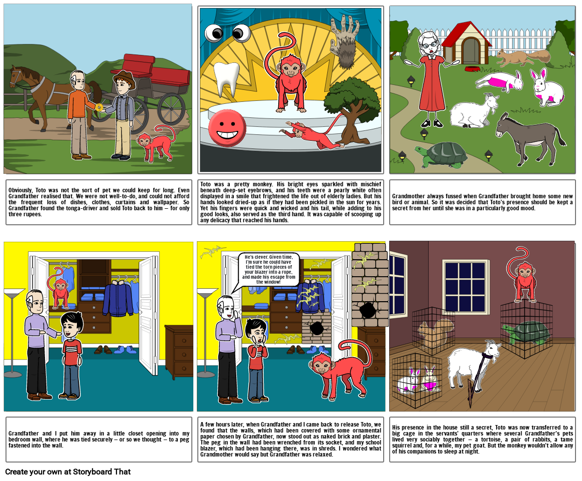 The Adventures Of Toto Storyboard By Sanvi6901