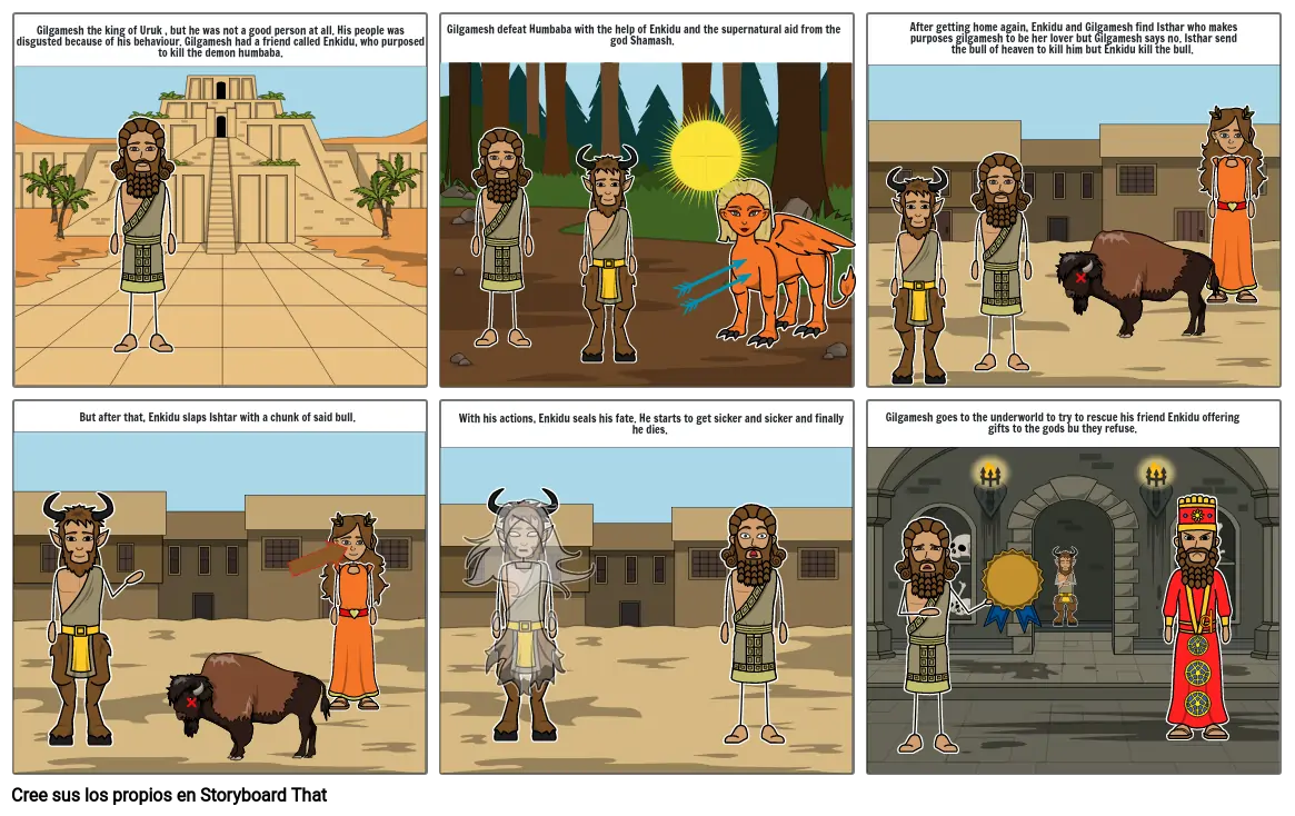 Cartoon Epic Of Gilgamesh Storyboard By Sara30582