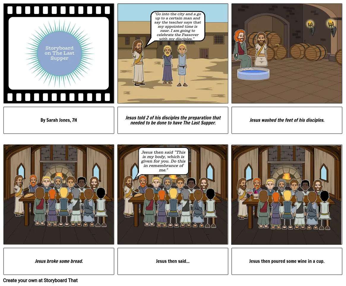 Storyboard on The Last Supper