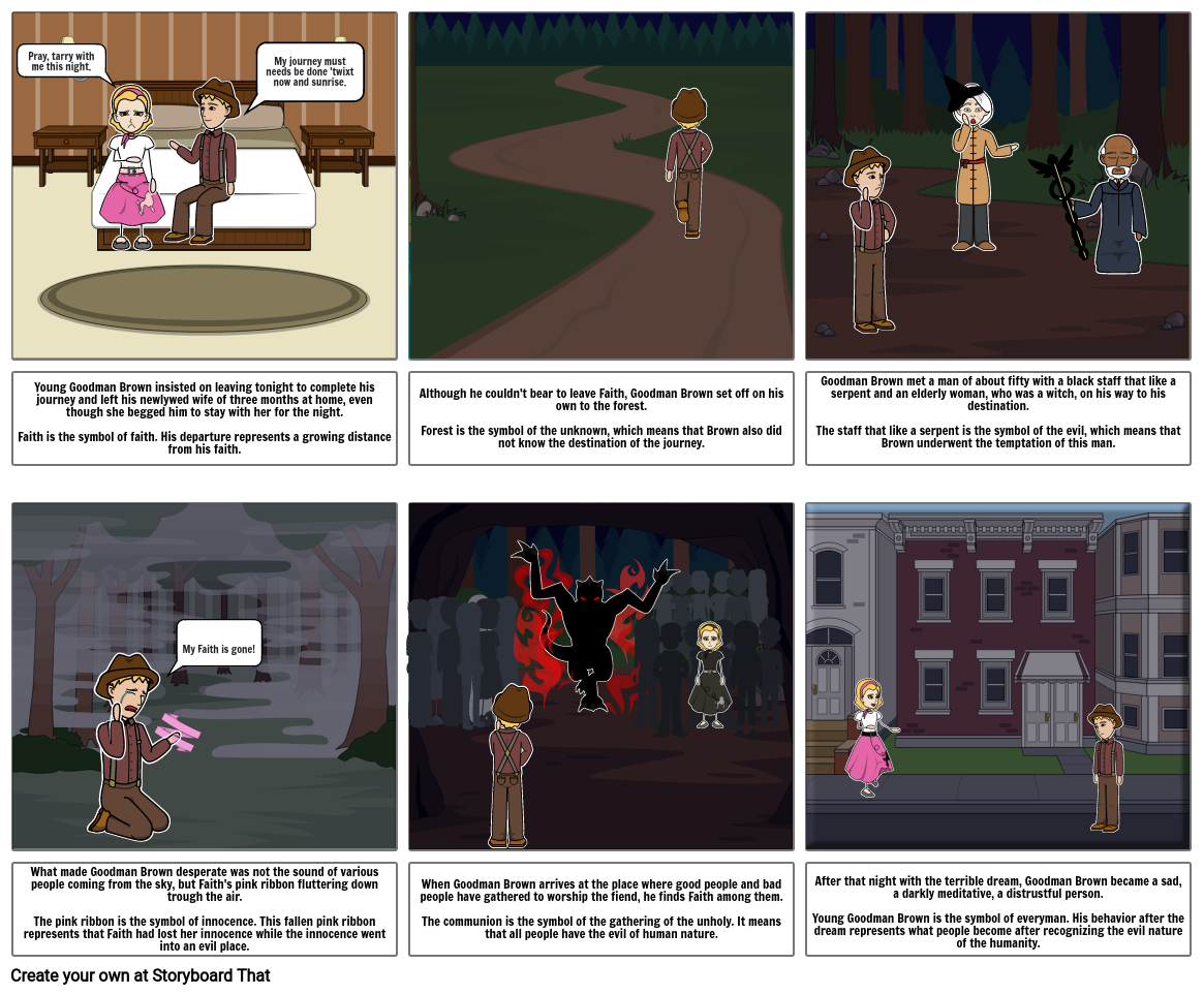 Young Goodman Brown Storyboard by sarahhh