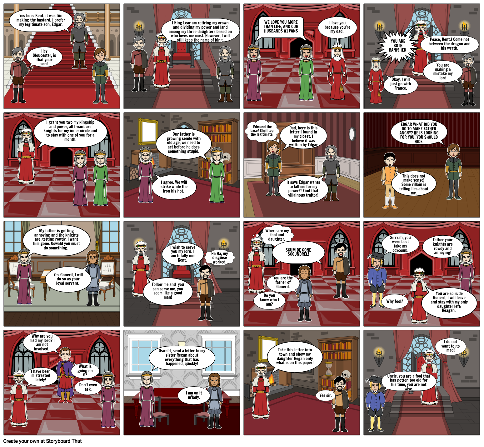 King Lear Storyboard Por Sasmitads