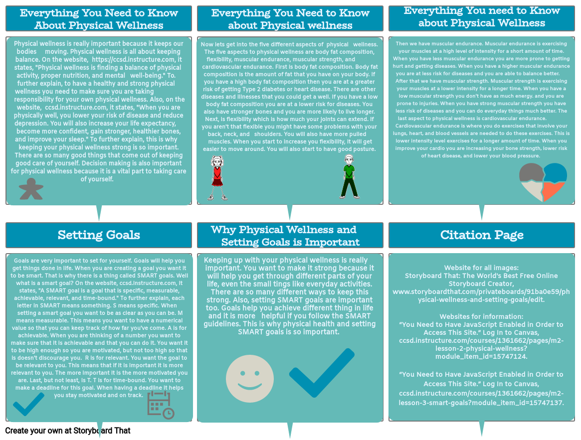 Module 2:Physical Wellness and Setting Goals Storyboard