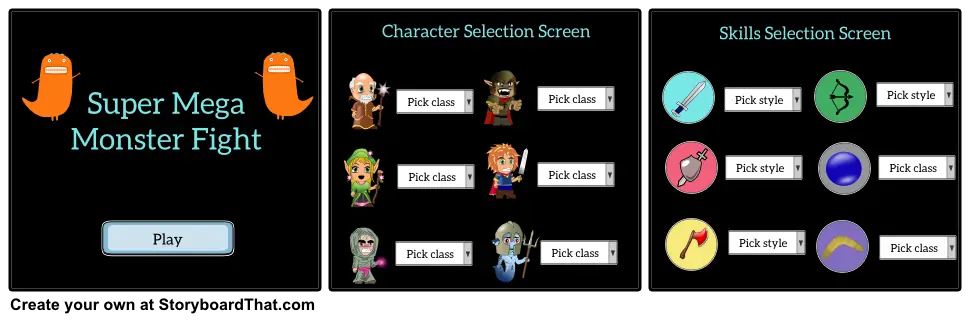 Game Selection Screen