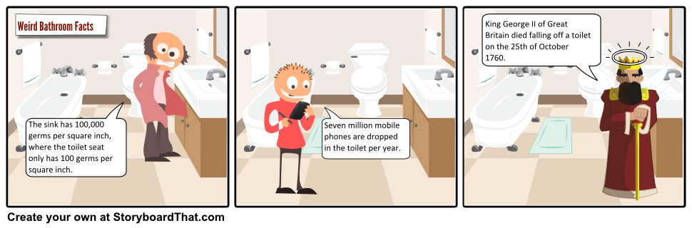 Weird Bathroom Facts Storyboard By Sayer