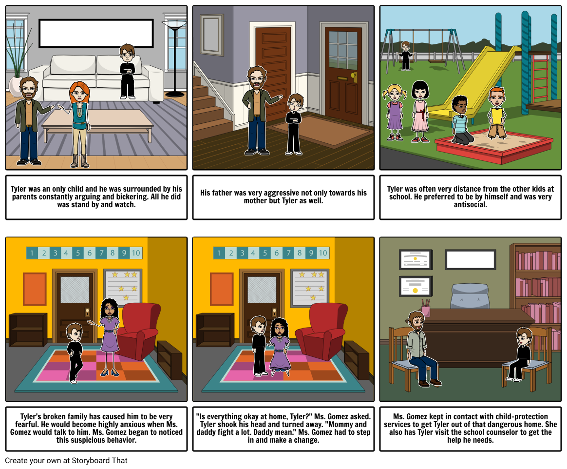 Insecure Attachment Story Storyboard by sbergem76081326