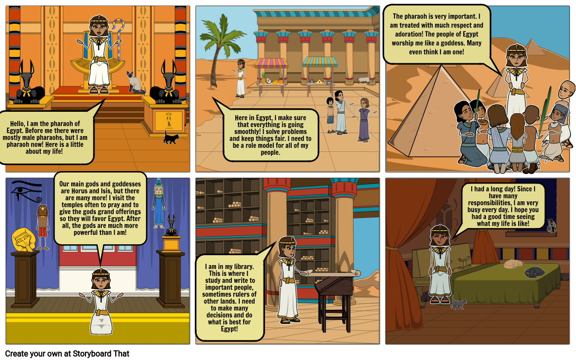 Egyptian Comic Strip Storyboard By Scvagi