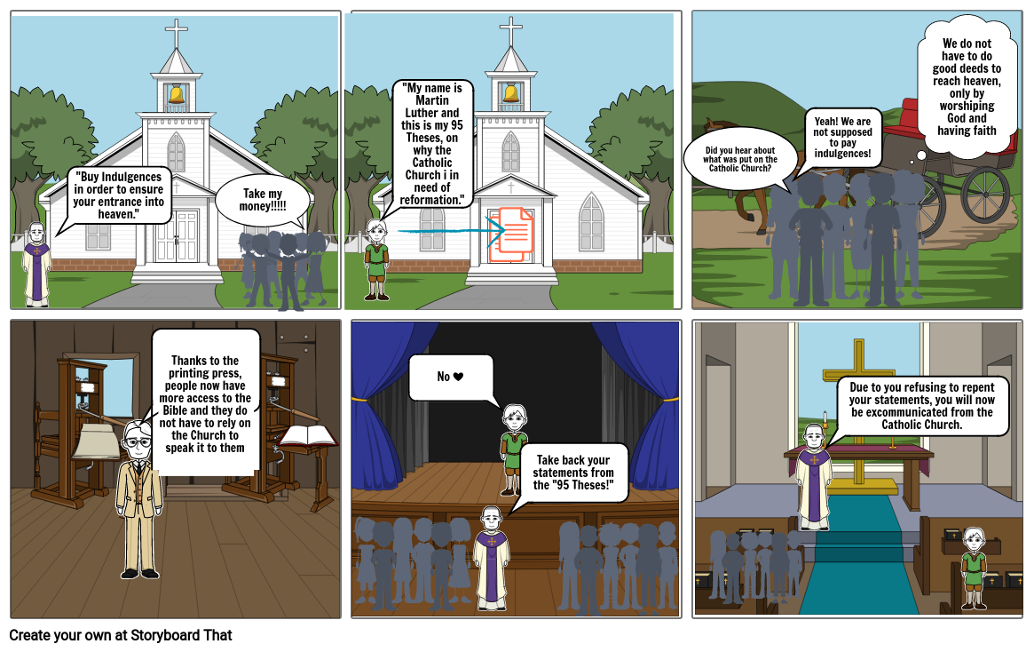 Protestant Reformation Storyboard by se85449