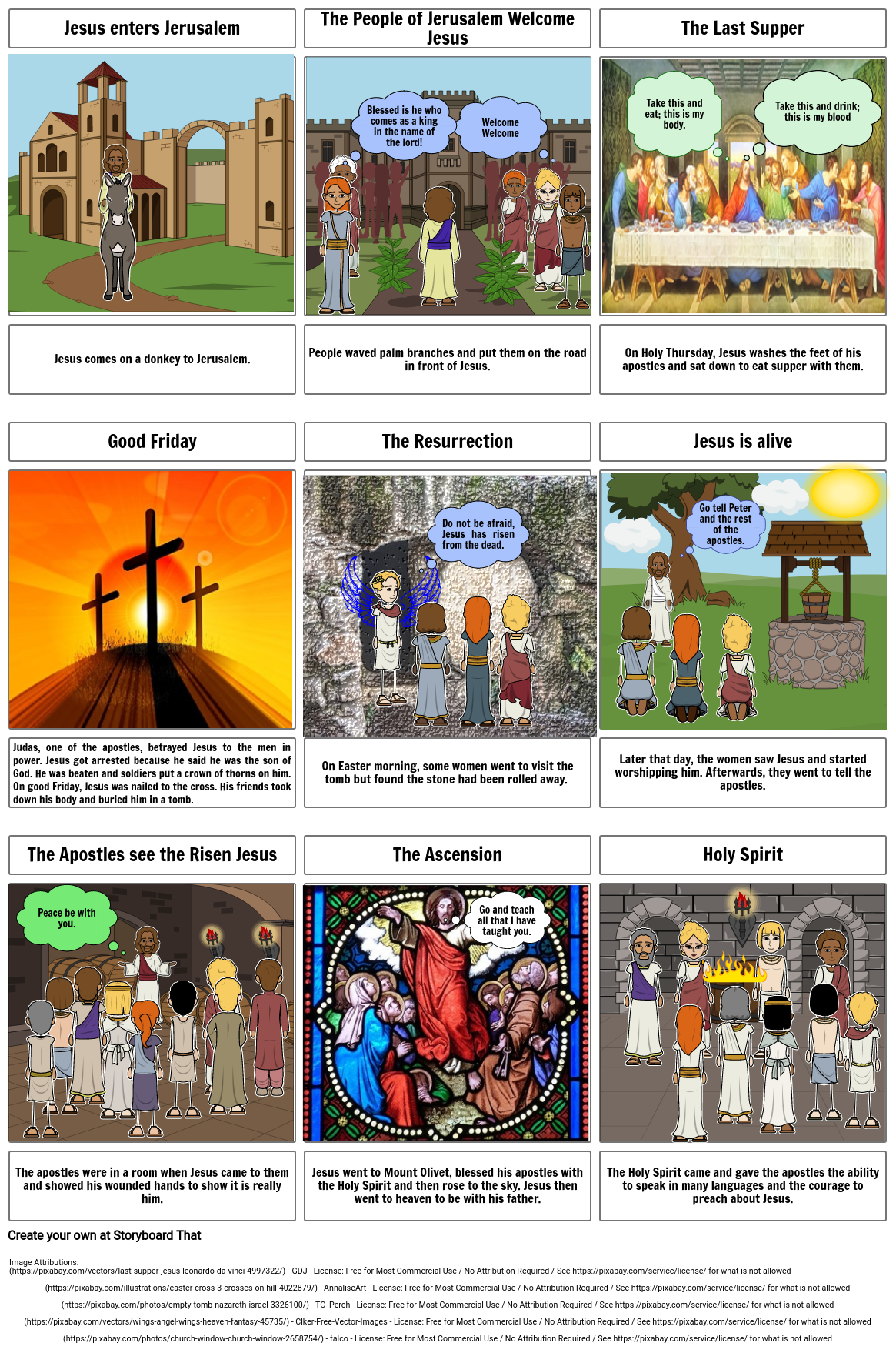 Easter Story Storyboard by selamhaile