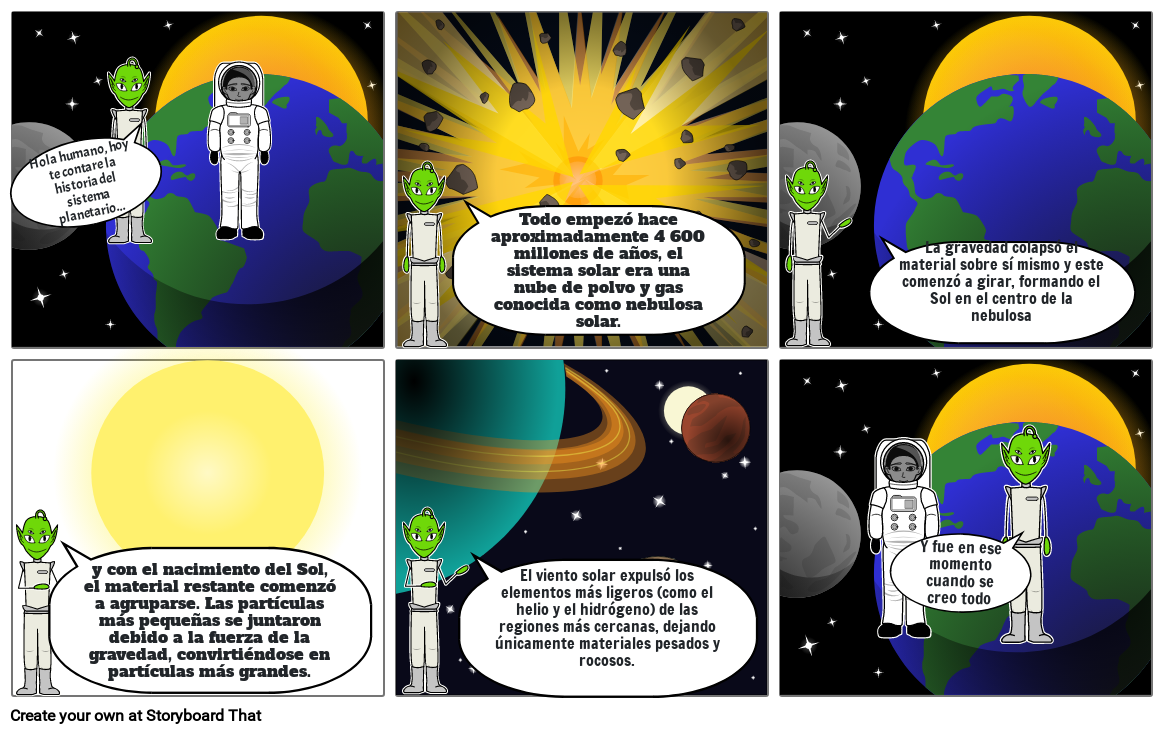 Sistema Solar Storyboard By Selene15460