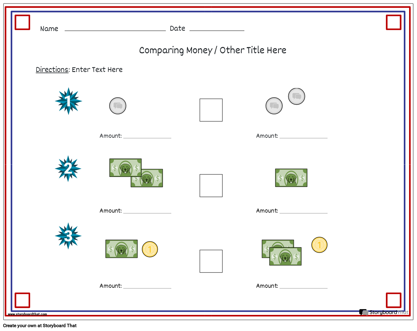 money-worksheet-compare-money-storyboard-by-seren-riggs-davis