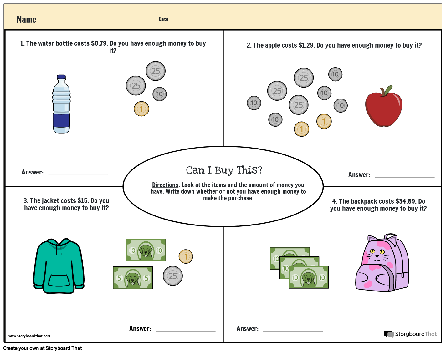 money-worksheet-completed-example-storyboard-by-seren-riggs-davis