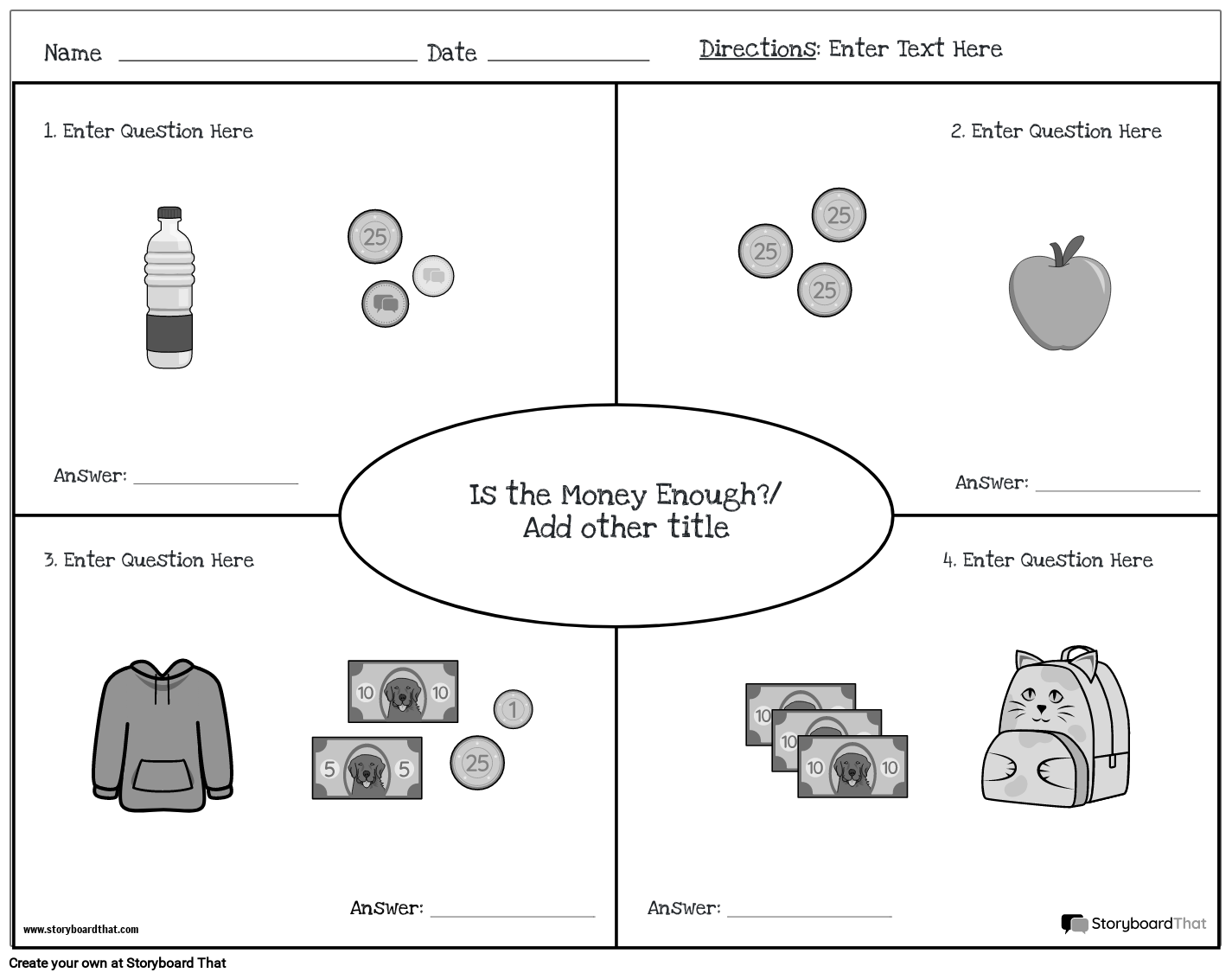 money-worksheet-with-grid-bw-storyboard-by-seren-riggs-davis