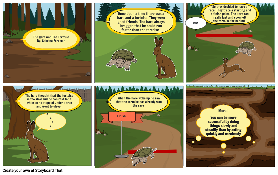 Tortoise And The Hare Storyboard by sf8429