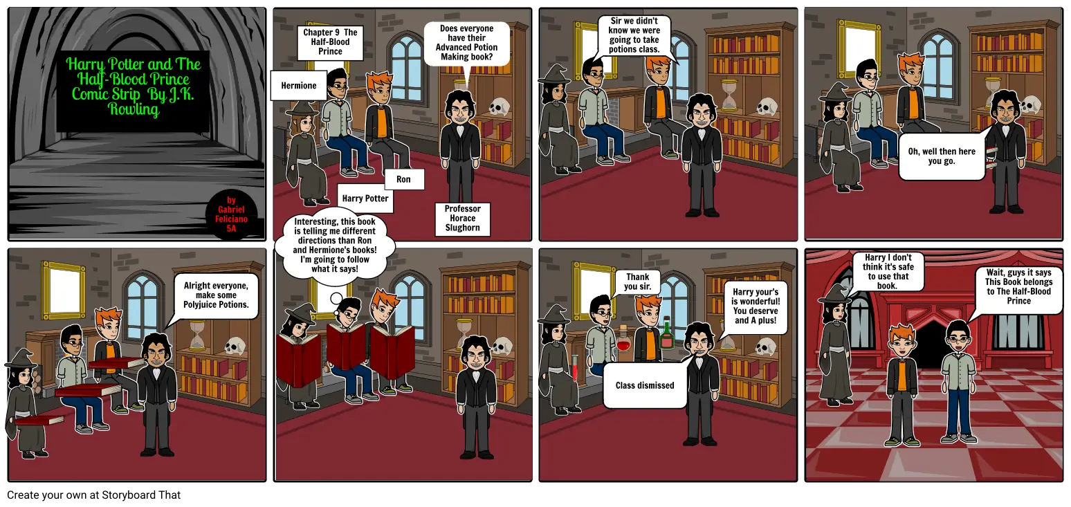 Harry Potter and The Half Blood Prince Comic Strip