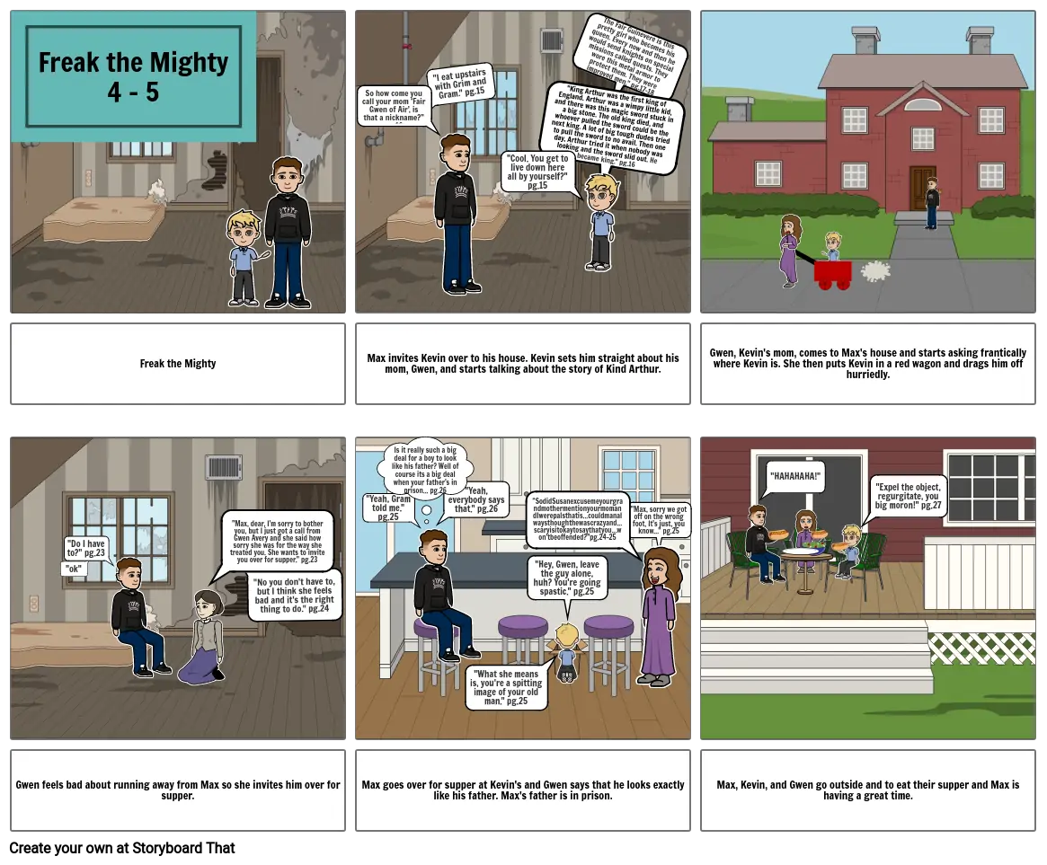 Comic Strip Freak The Mighty Storyboard By Shananagon 