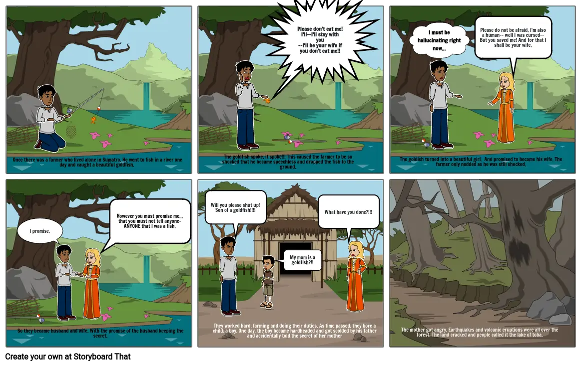 The Legend of Lake Toba Storyboard por shine64098