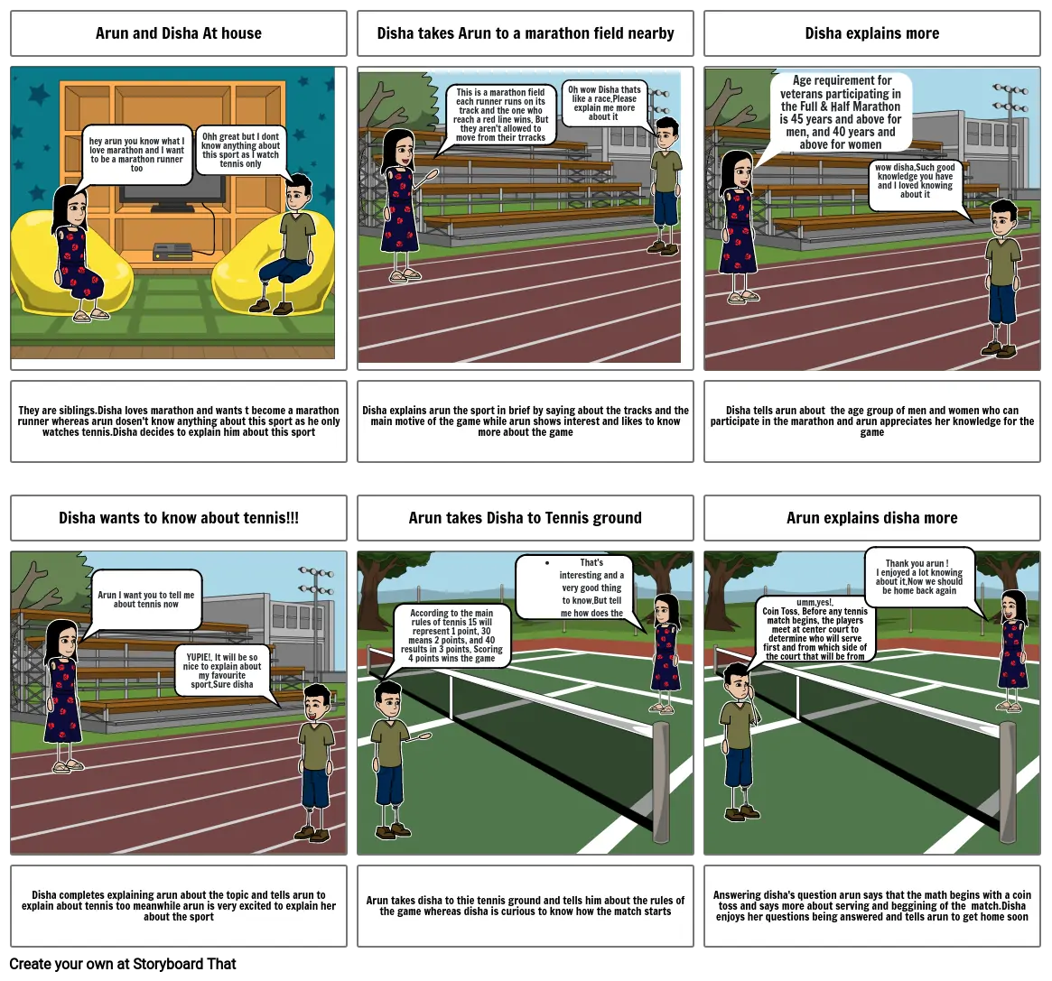 Sports in Olympics Storyboard by shreyanshisu