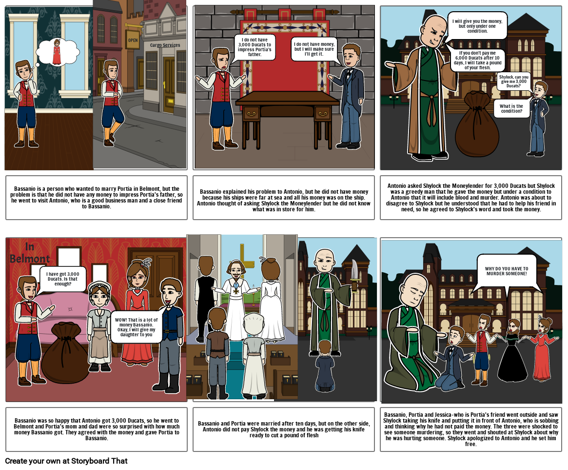 The Merchant of Venice Storyboard par shri_ashok