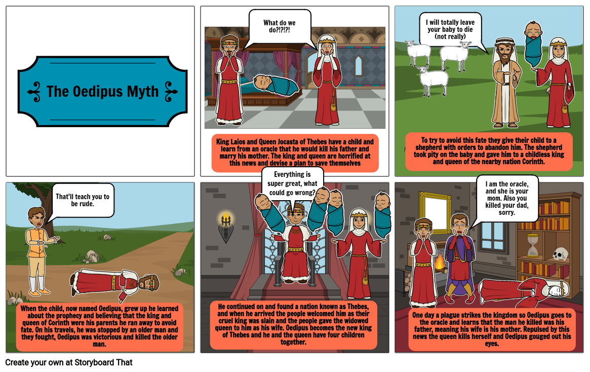 Oedipus Myth Storyboard By Silver005