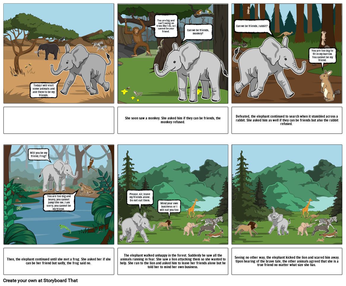 Sirab Salha - Elephant and Friends Storyboard por sirabsalha