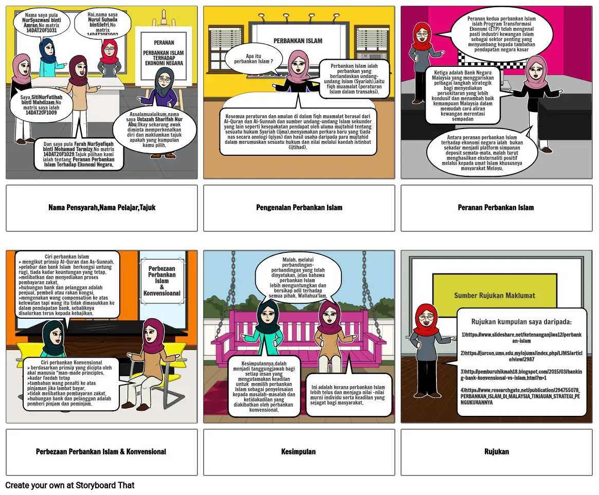 Sumber Ilmu(Suhada,Fatihah,Farah,Syazwani) Storyboard