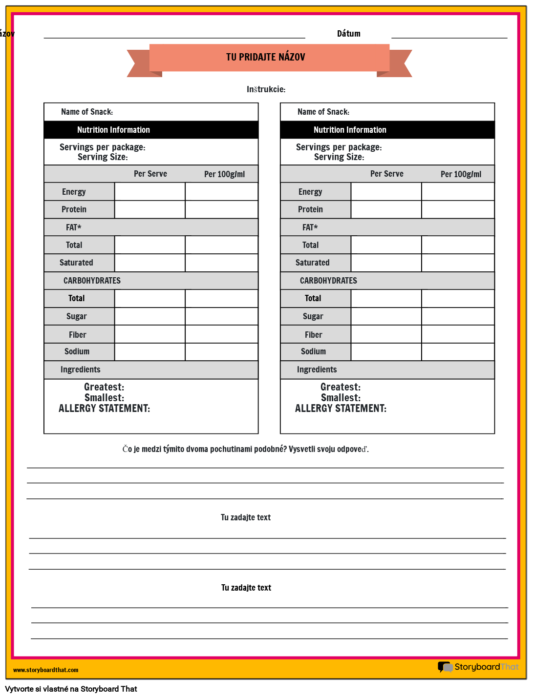  o Je To V ivov List Storyboard Por Sk examples