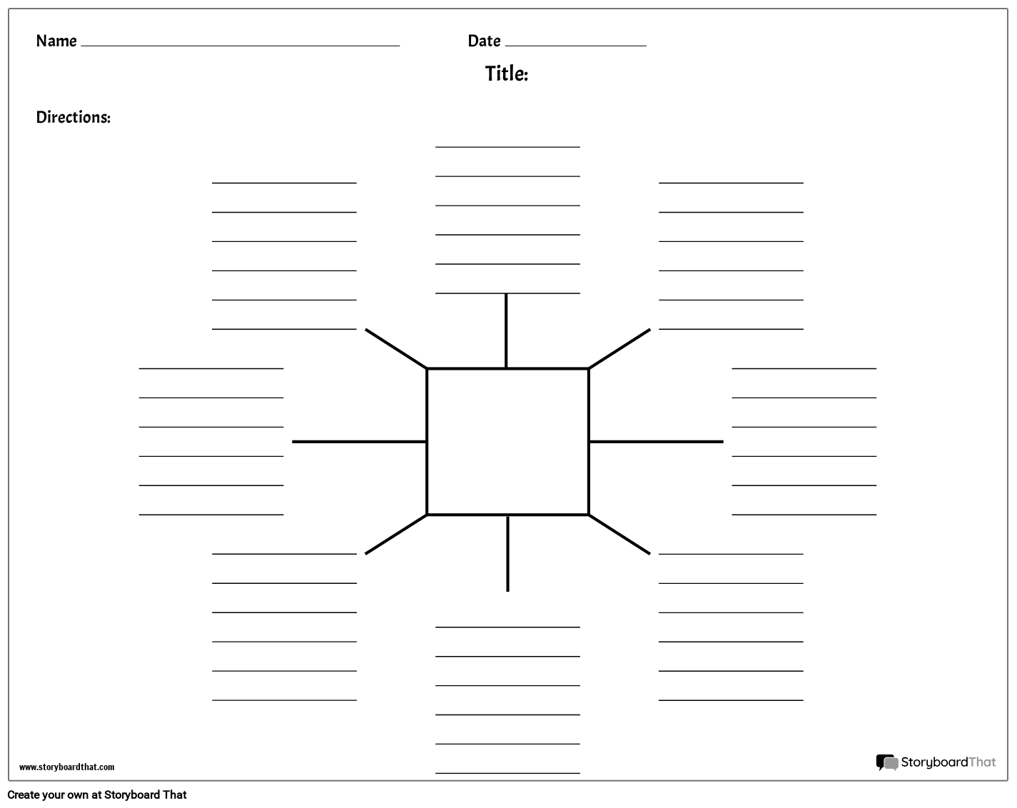 Pavúčia mapa s čiarami - 8