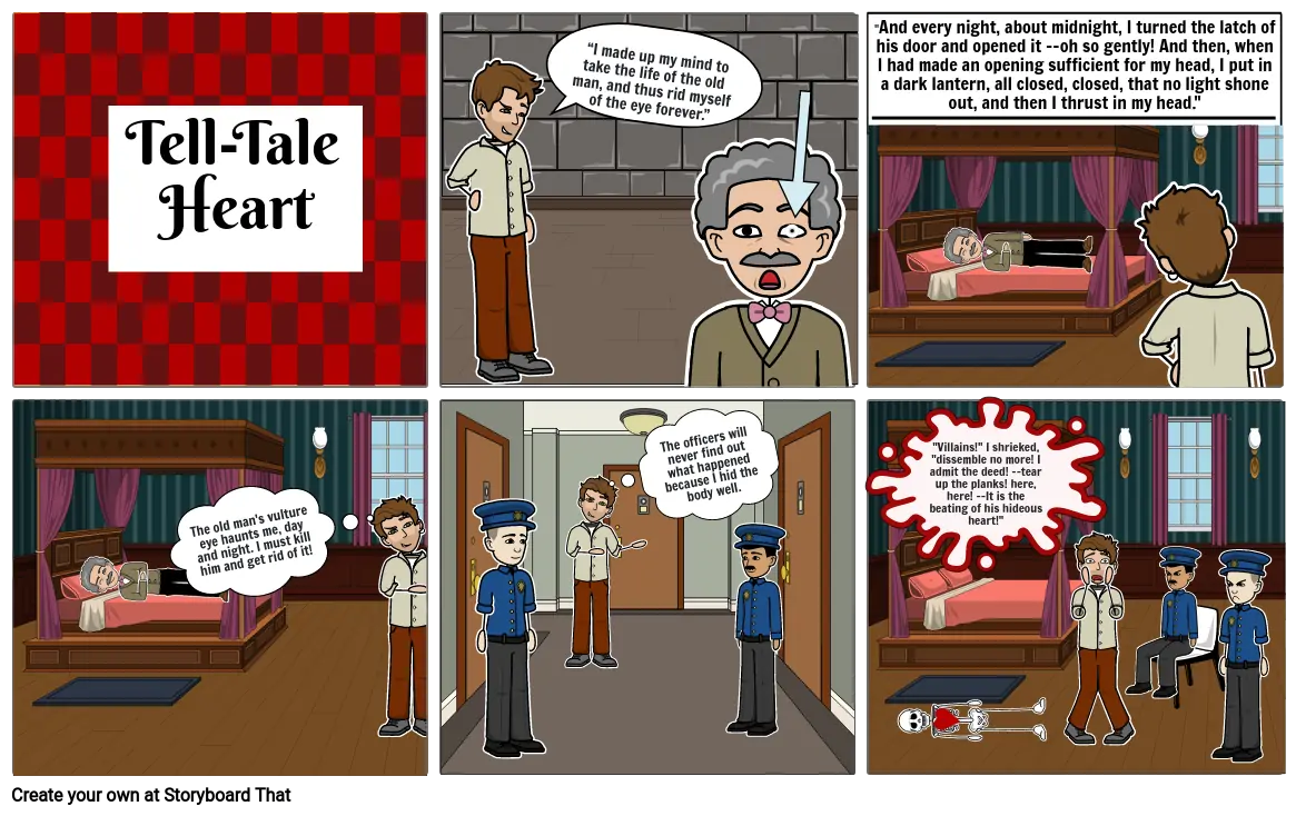 Tell-Tale Heart Comic Strip