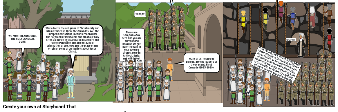 The Crusades Comic Strip Storyboard by sk4