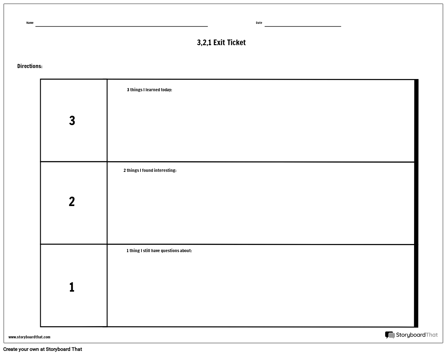 3,2,1 Izhodna vstopnica