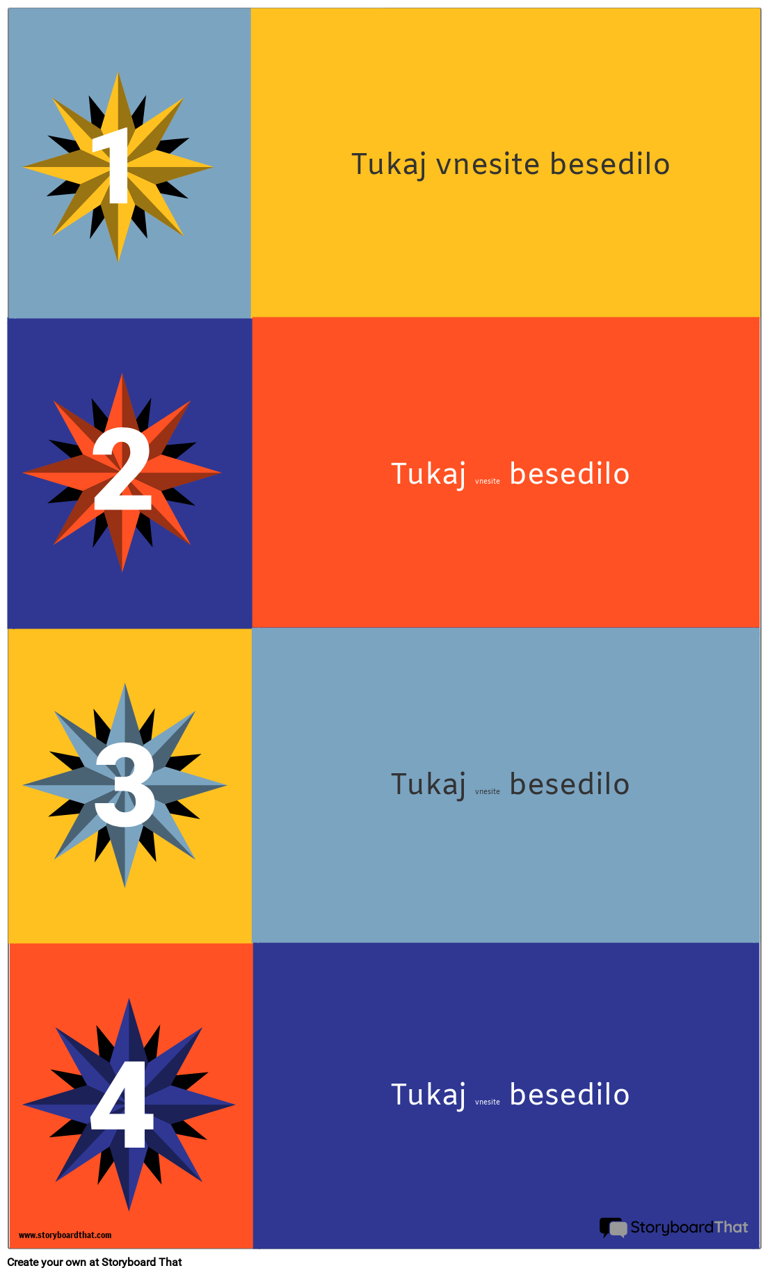 Infografska Predloga 4 Blokov