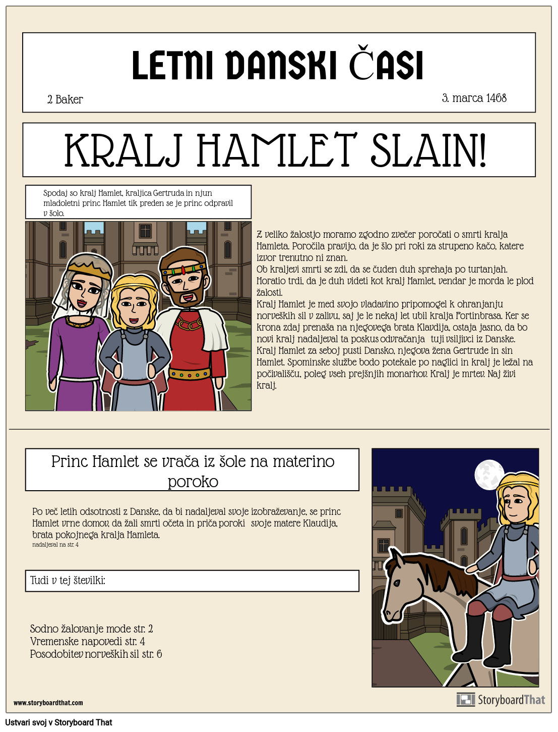 objava-asopisa-hamlet-storyboard-por-sl-examples