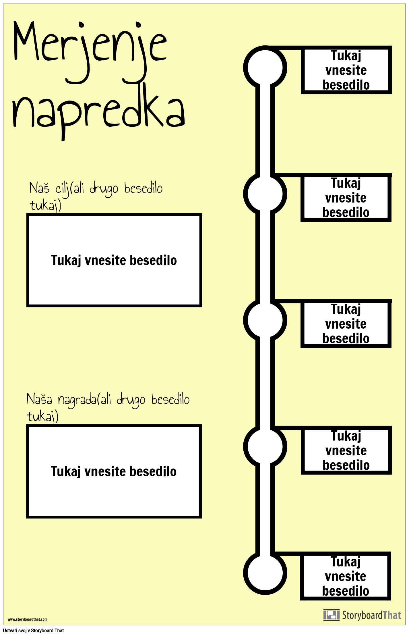 Plakat za Merjenje Napredka Storyboard por sl-examples