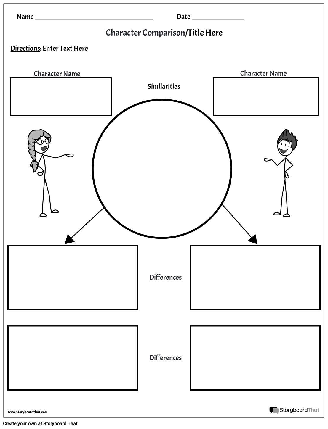 Portret za Primerjavo Likov BW 2