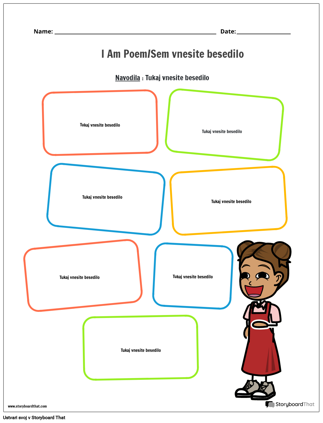 Predloga Pesmi Vse O Meni Storyboard Od Strane Sl examples