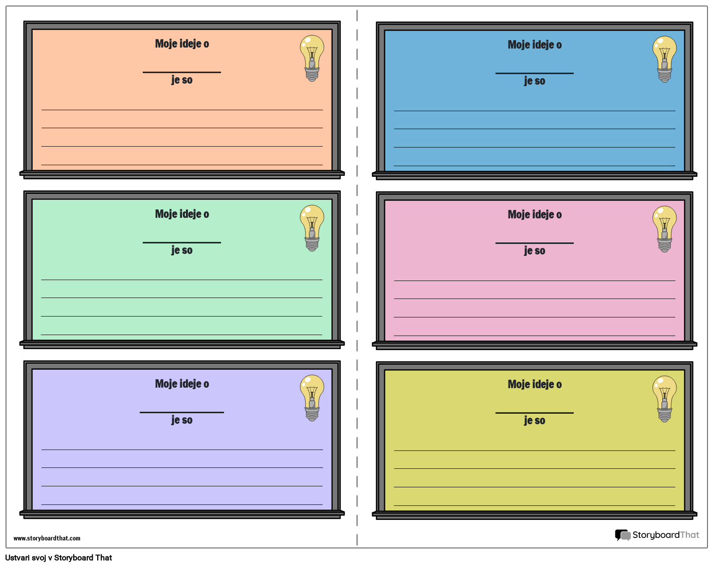 Predloga za Idejo za Žarnico Storyboard por sl-examples