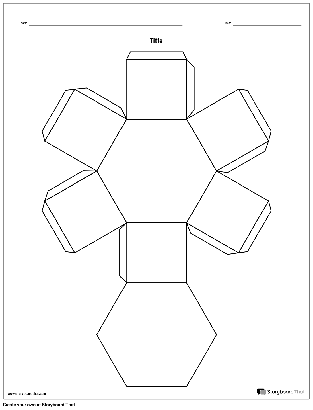 Šablona Hexagon Story Cube