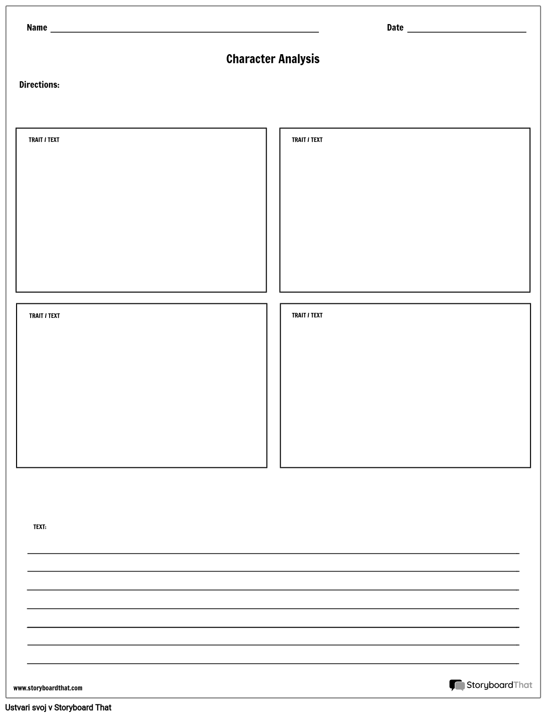 Škatle za Analizo Znakov Storyboard por sl-examples