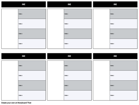 Tabela Znakov Predloga Blank