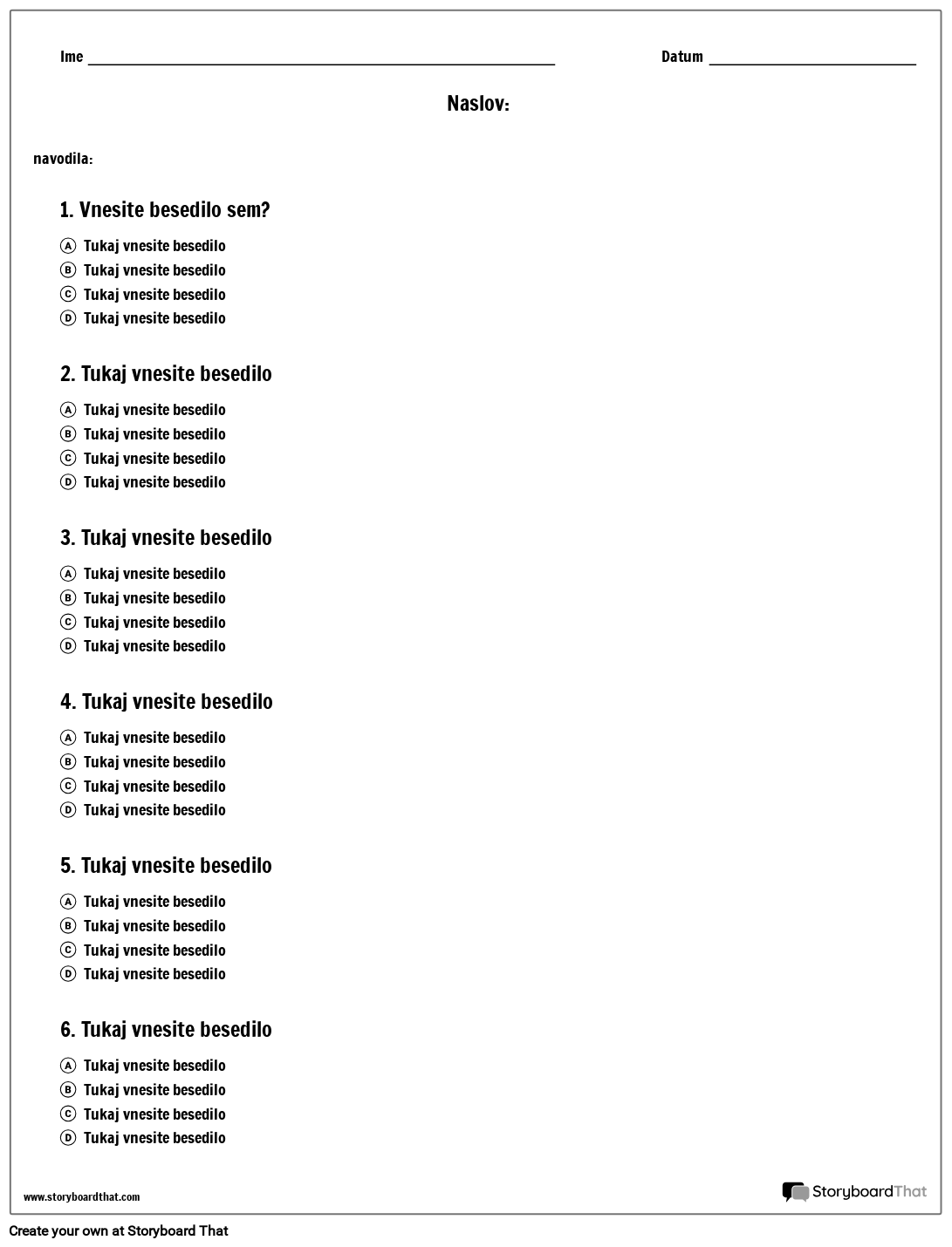 Več Možnosti – en Stolpec