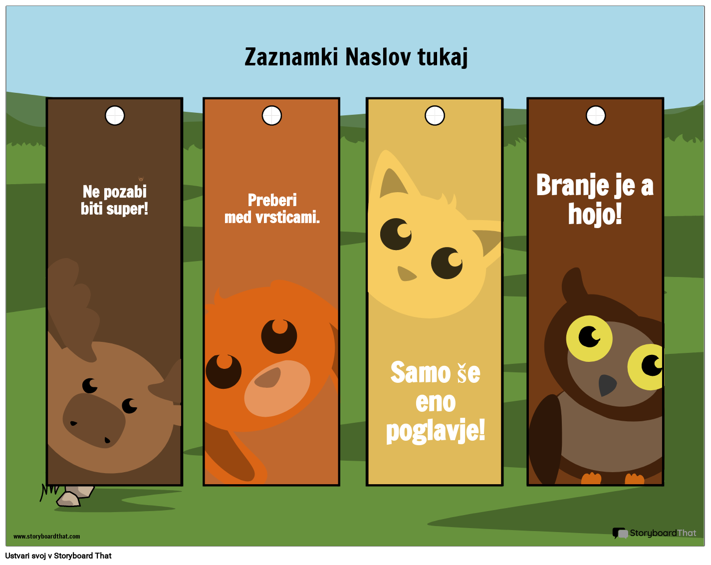 Zaznamek na Temo Živali Storyboard por sl-examples