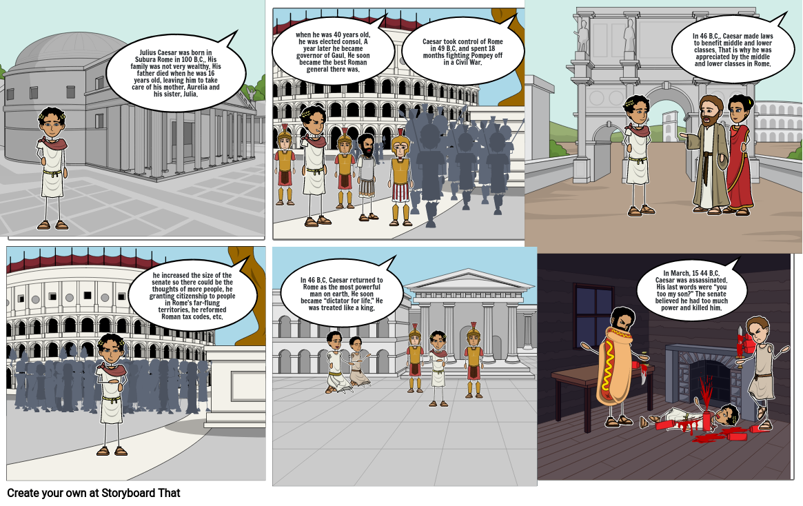 Julius Caesar Storyboard By Slanders1593