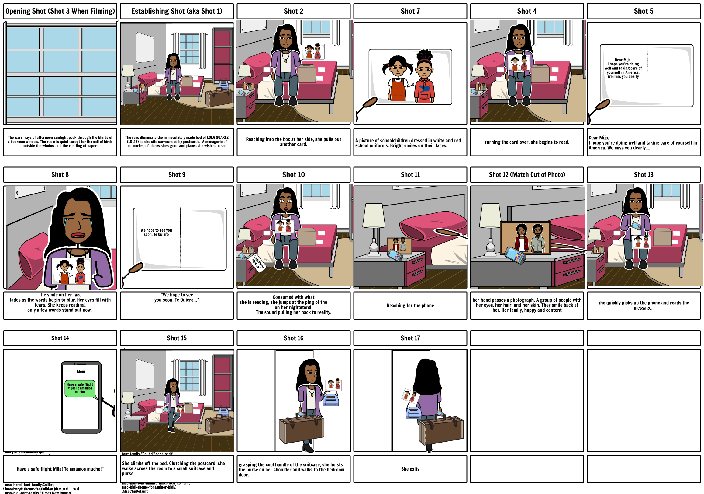 Alone In My Room: Miles Away Storyboard by smahan